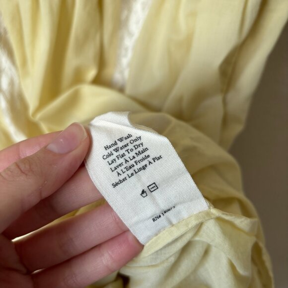 Love Shack Fancy Ayala Lace Eyelet Trim Cottagecore Midi Spring Summer Dress - Picture 15 of 16